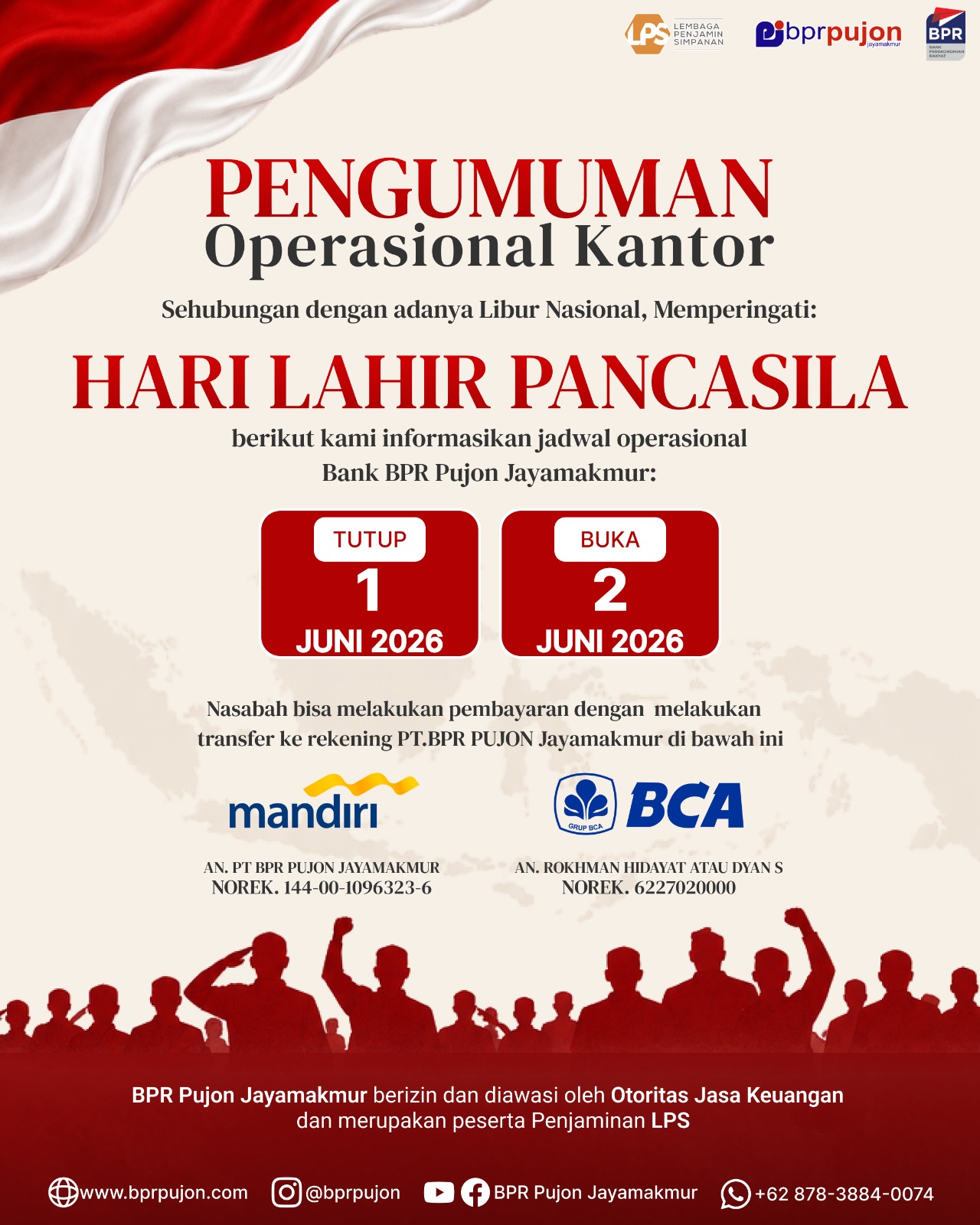 Pengumuman Libur Hari Lahir Pancasila